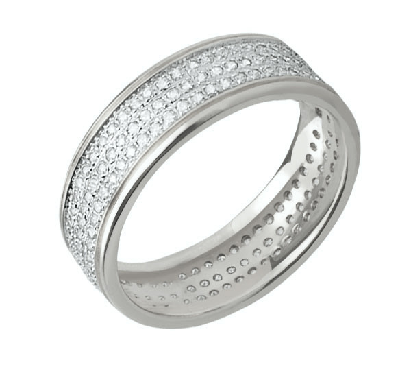 Кольцо из белого золота c фианитом