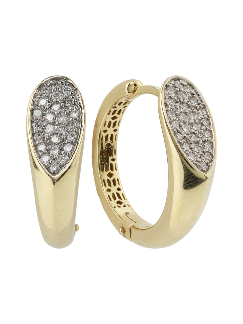 Серьги из лимонного золота c бриллиантами