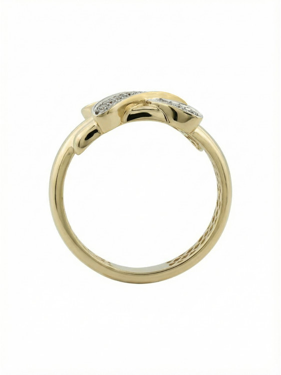 Кольцо из лимонного золота c бриллиантами