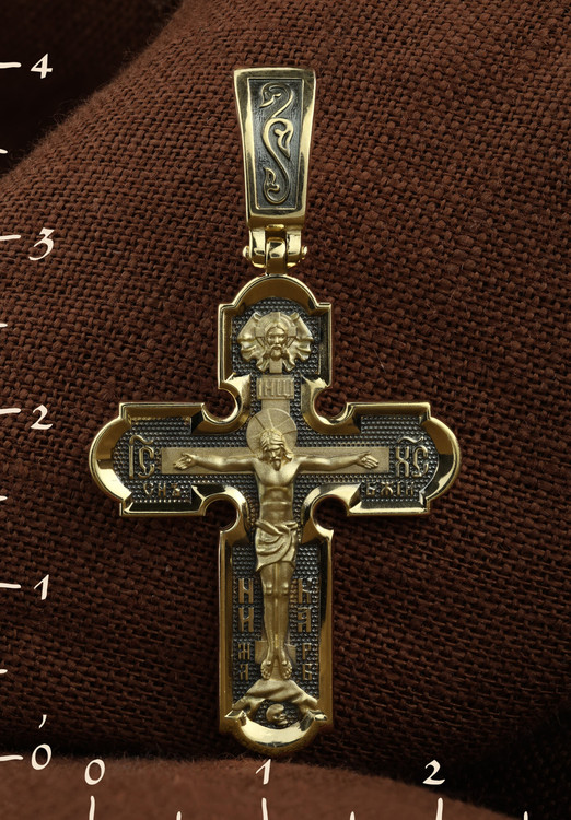 Крест из лимонного золота