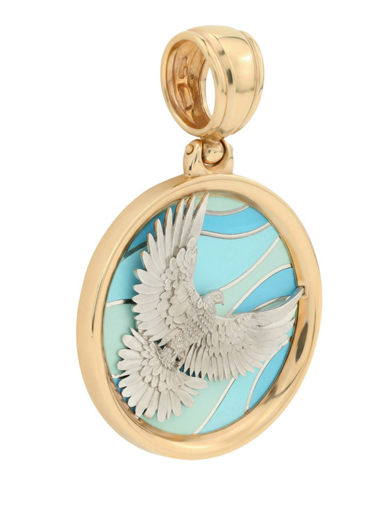 Подвеска из золота c эмалью