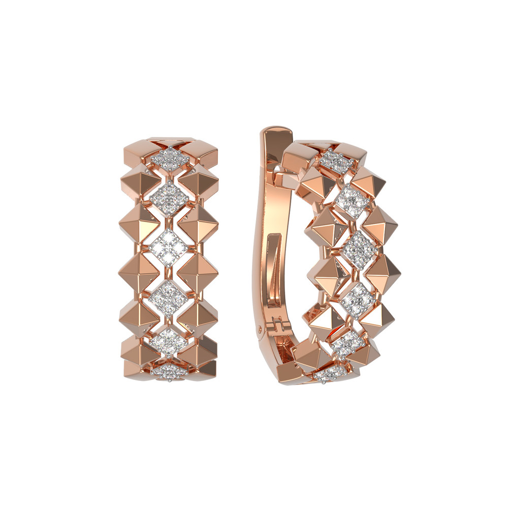 Серьги из золота c бриллиантами