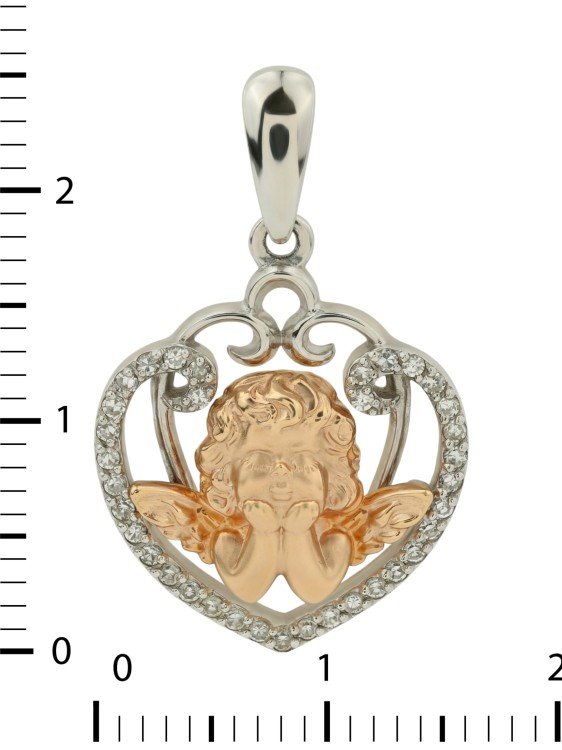 Подвеска из белого золота c бриллиантами