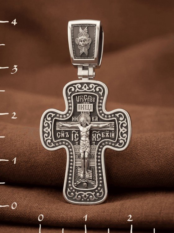 Крест из белого золота