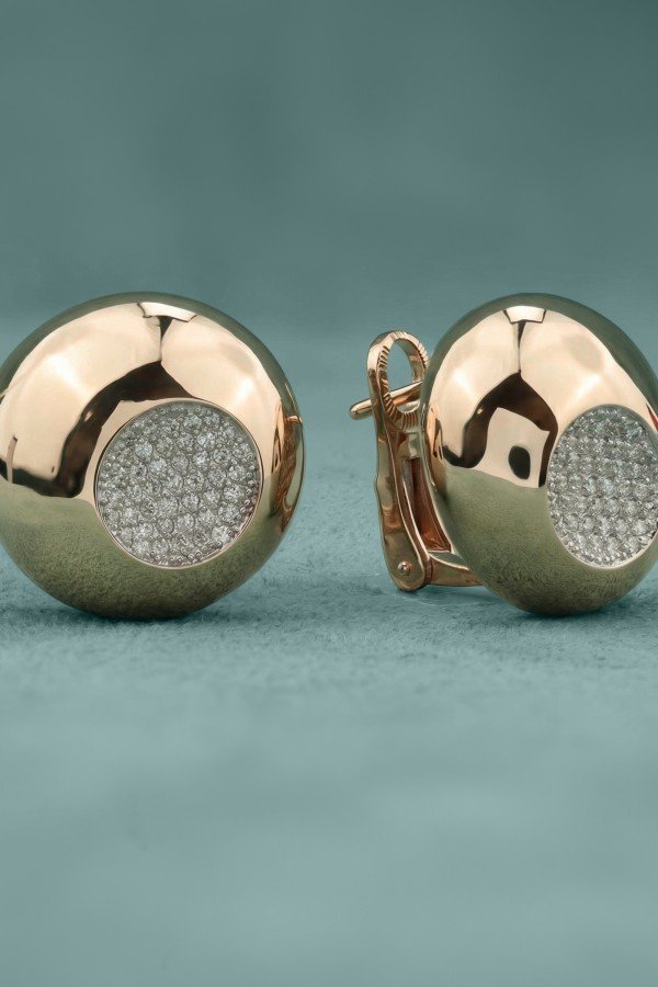 Серьги из золота c бриллиантами