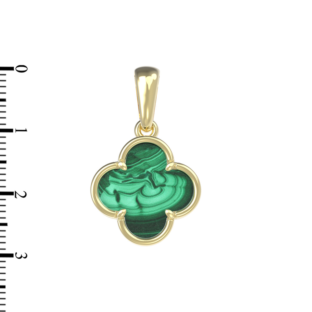Подвеска из лимонного золота c малахитом