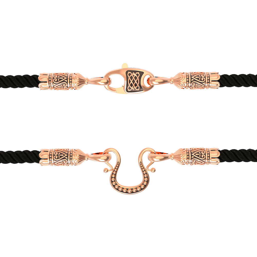 Шнурок шёлковый из золота c шёлковым шнурком