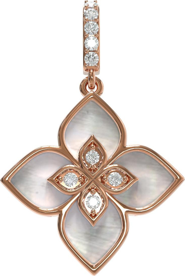 Подвеска из золота c бриллиантами и перламутром