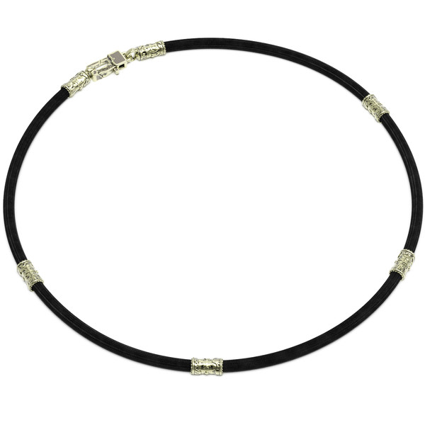 Шнурок шёлковый из зелёного золота c шёлковым шнурком