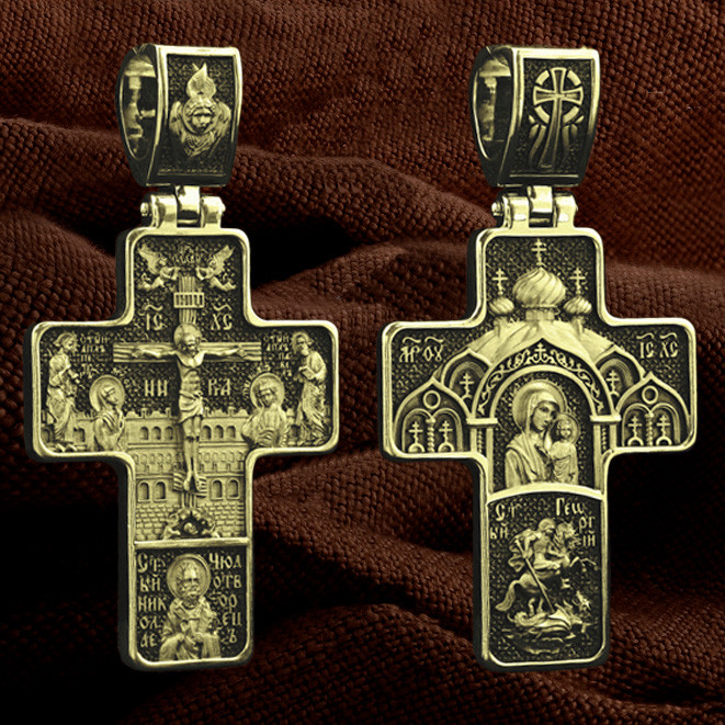 Крест из лимонного золота