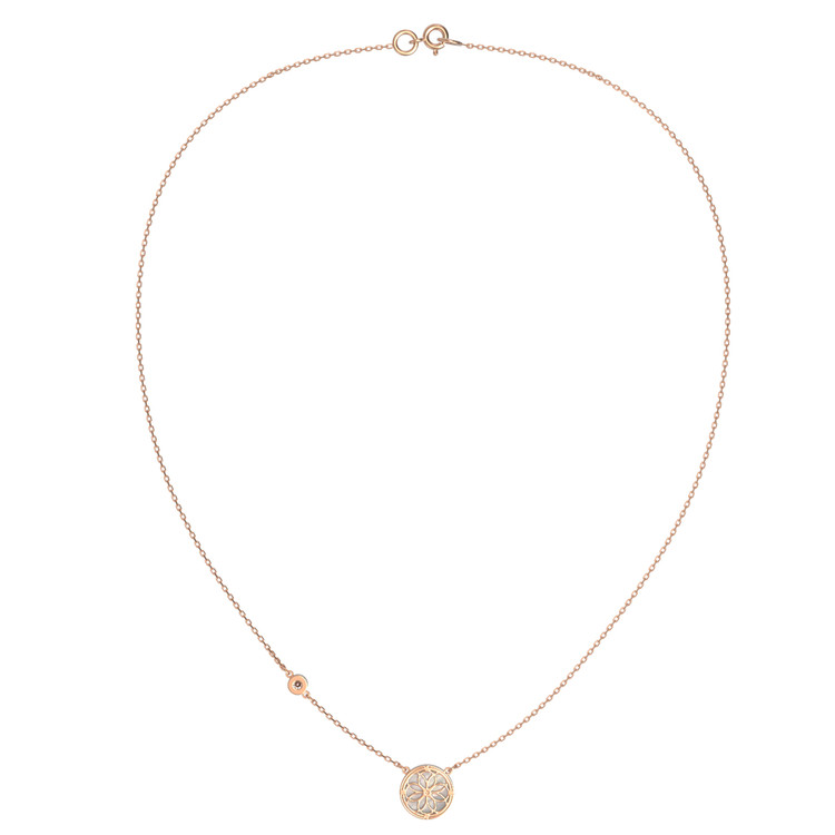 Колье из золота c бриллиантами и перламутром