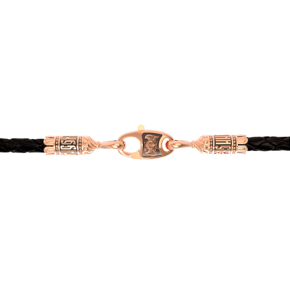 Шнурок кожаный из золота c кожаным шнурком