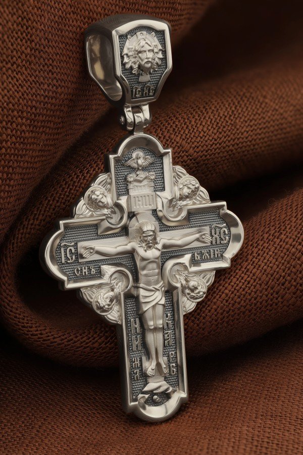 Крест из белого золота