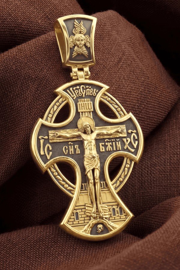 Крест из лимонного золота