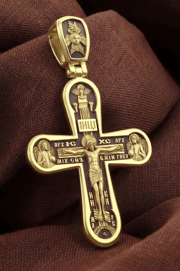 Крест из лимонного золота