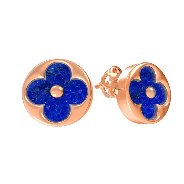 Серьги из золота c лазуритом