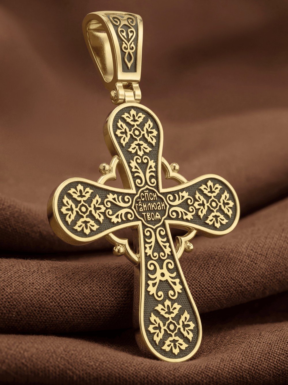 Крест из лимонного золота