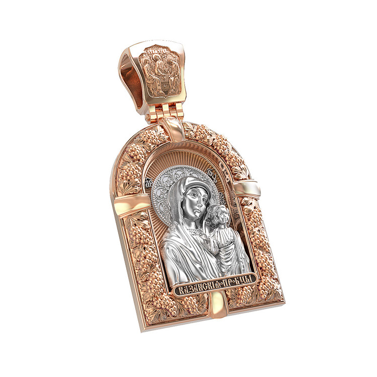 Образок из золота c эмалью