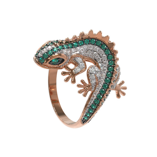 Кольцо из золота c фианитом