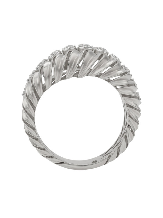 Кольцо из белого золота c бриллиантами