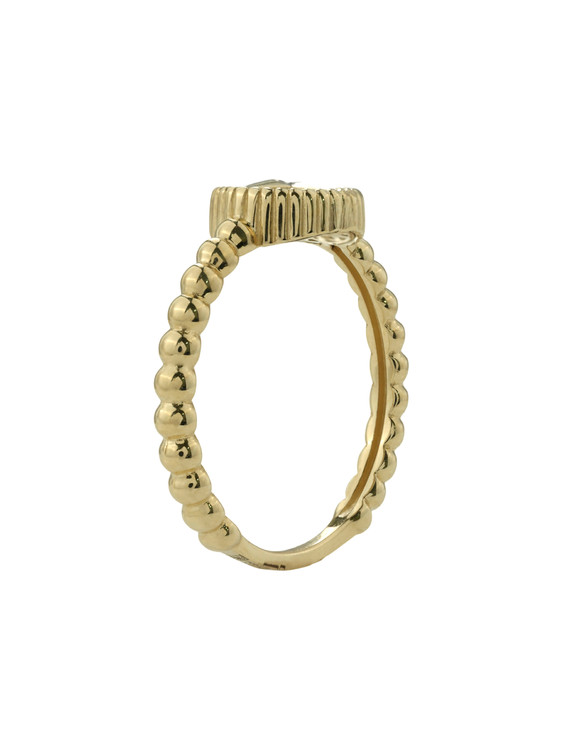 Кольцо из лимонного золота c бриллиантами и малахитом