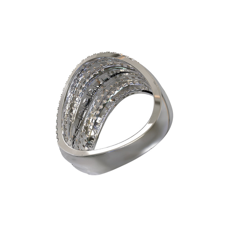 Кольцо из белого золота c бриллиантами