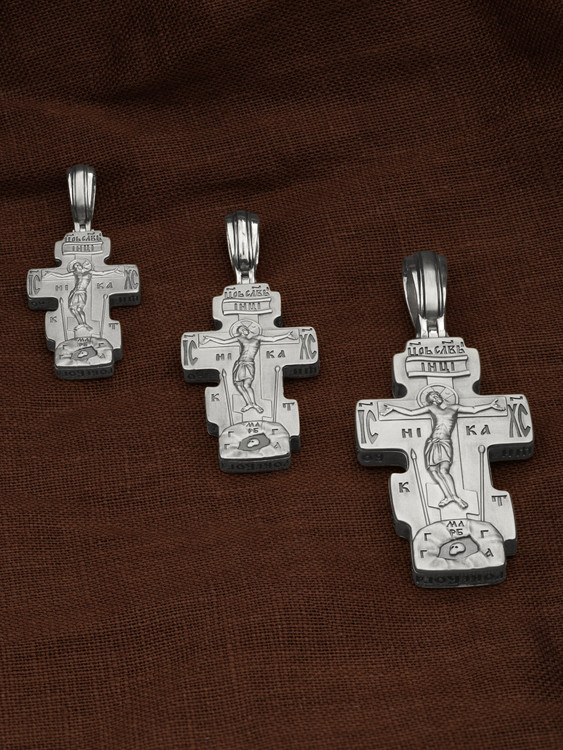 Крест из белого золота