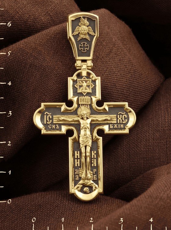 Крест из лимонного золота