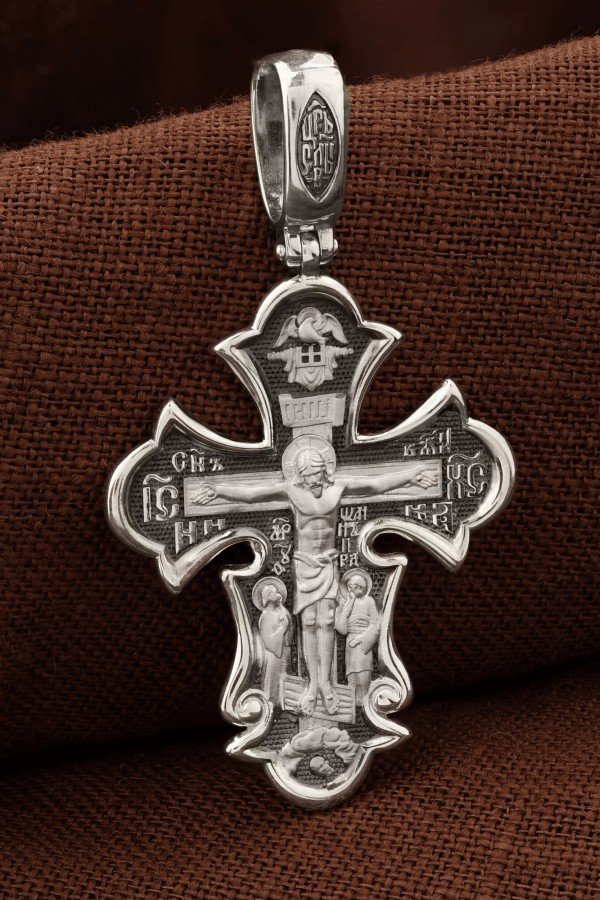 Крест из белого золота