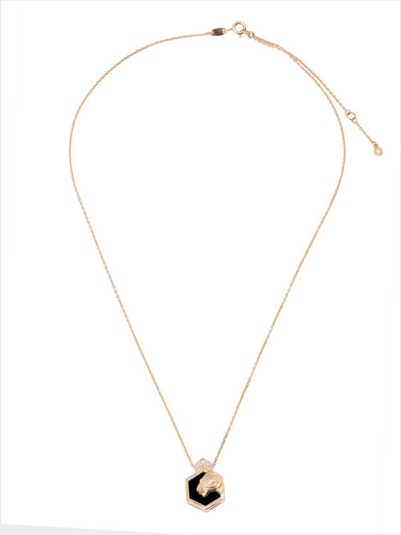 Колье из золота c бриллиантами и ониксом