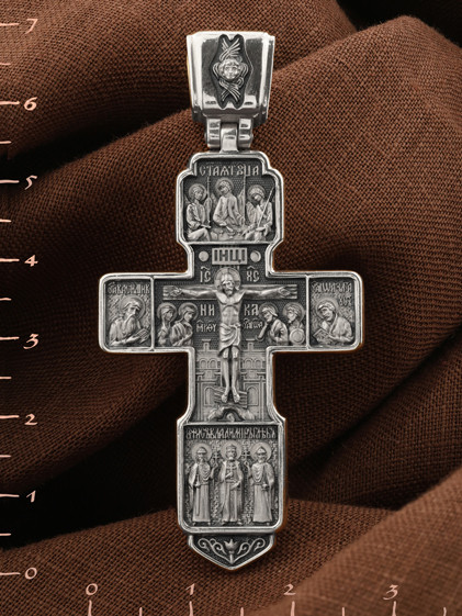 Крест из белого золота