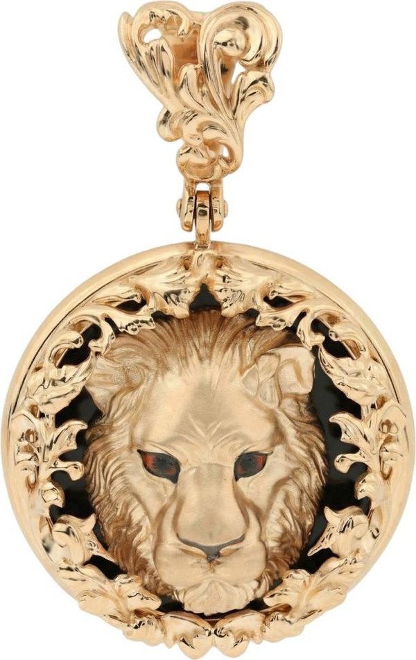 Подвеска из золота c эмаль и ониксом