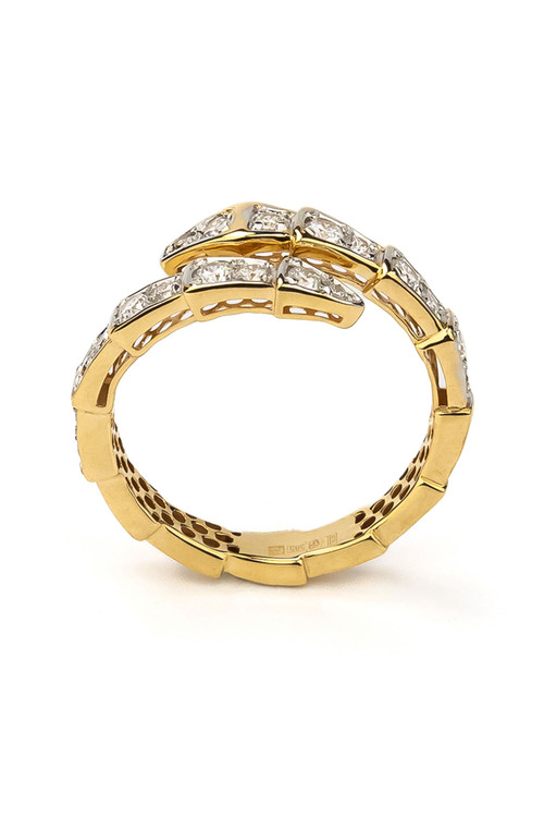 Кольцо из лимонного золота c бриллиантами