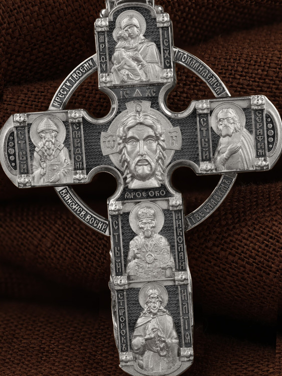 Крест из белого золота