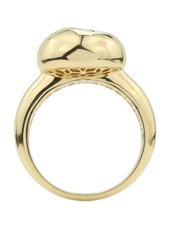 Кольцо из лимонного золота c бриллиантами