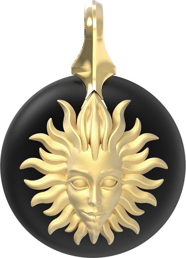 Подвеска из лимонного золота c ониксом