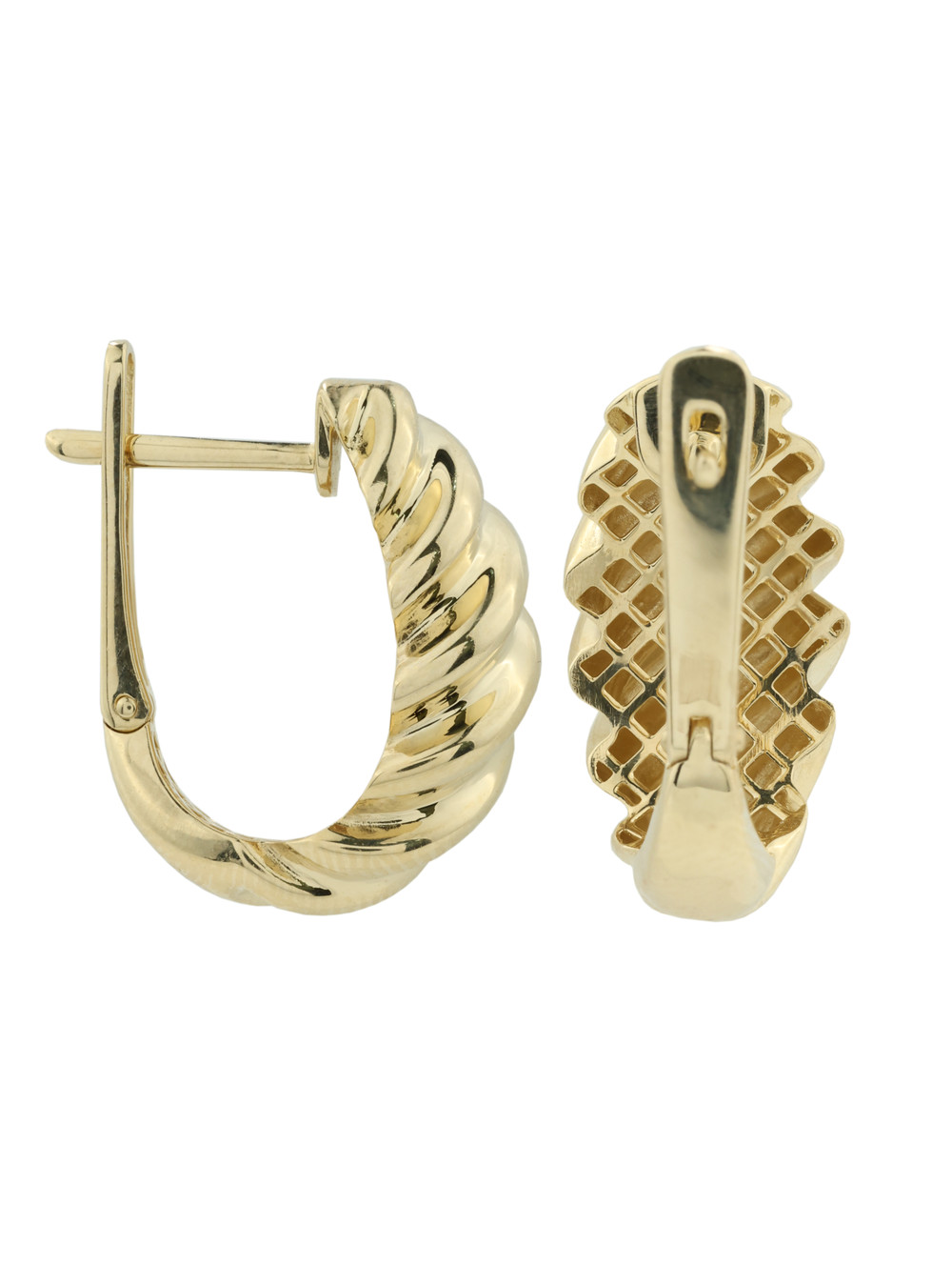 Серьги из лимонного золота