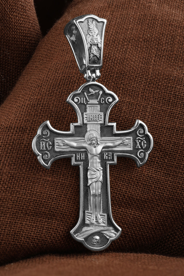 Крест из белого золота