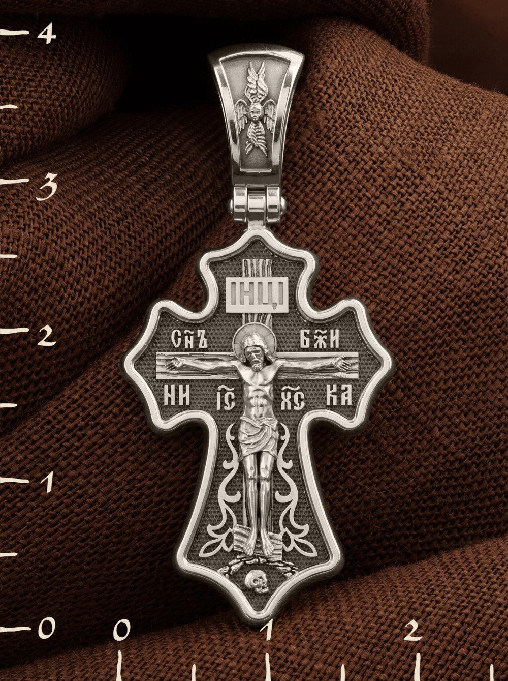 Крест из белого золота