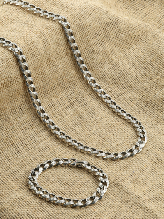 Цепь из серебра c рубином