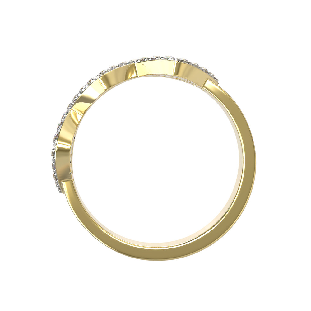 Кольцо из лимонного золота c бриллиантами