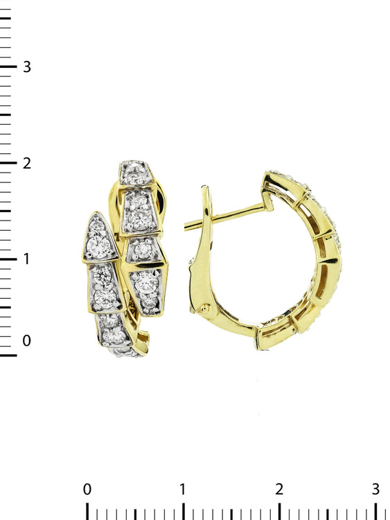 Серьги из лимонного золота c бриллиантами