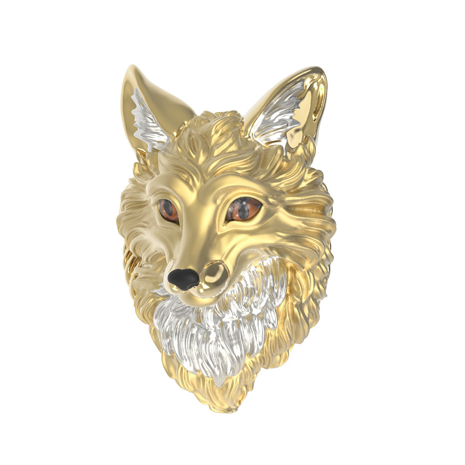 Кольцо из лимонного золота c эмалью