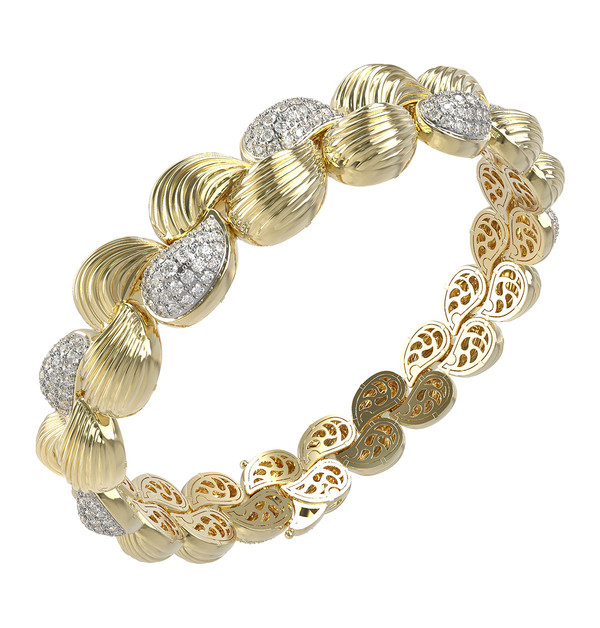 Браслет из лимонного золота c бриллиантами