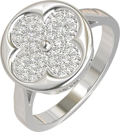 Кольцо из белого золота c бриллиантами