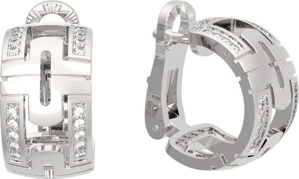 Серьги из белого золота c бриллиантами