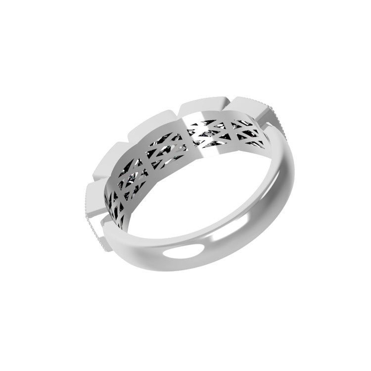 Кольцо из белого золота c бриллиантами