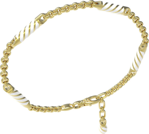 Браслет из лимонного золота c эмалью