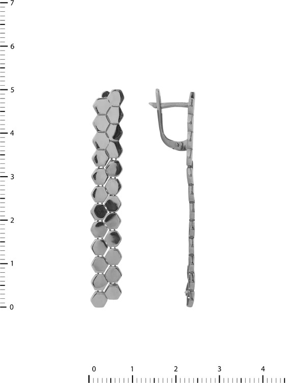 Серьги из белого золота