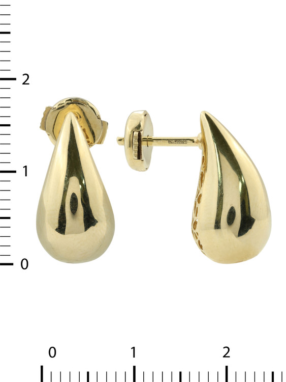 Серьги из лимонного золота